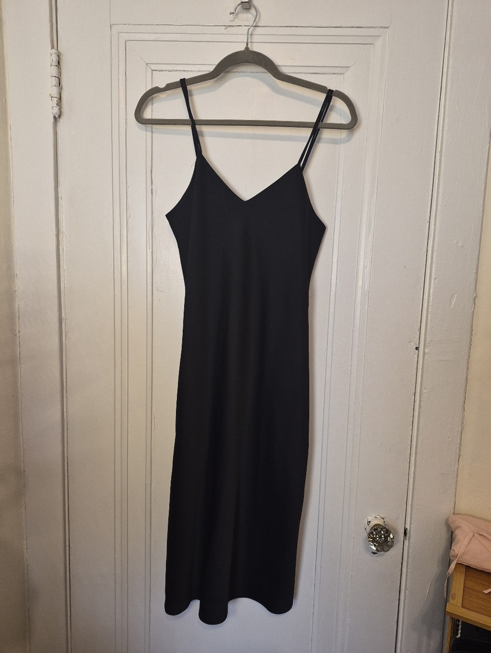 Sam Edelman Silky Slit Midi Dress With Pearl Detailing